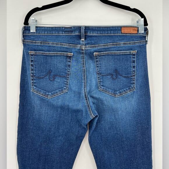 AG Adriano Goldschmied The Middi Mid Rise Legging Jeans Denim Stretch Blue 32 - Picture 3 of 10